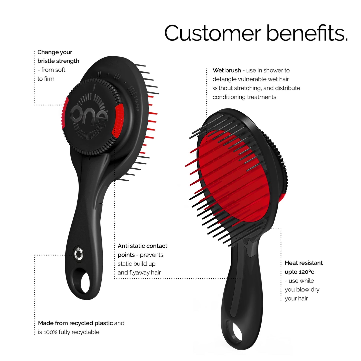 TUFT x One 1" Professional Hair Iron (Black)